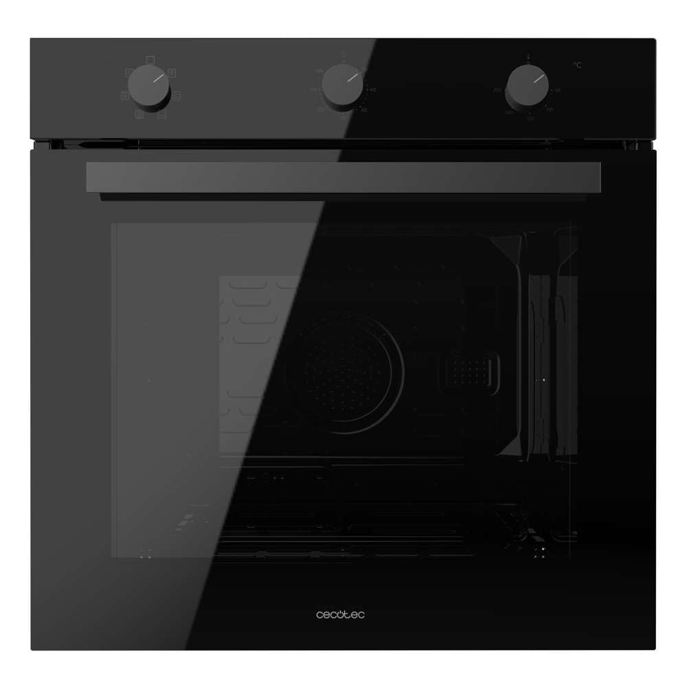 Cecotec Horno Integrable Multifunción 70L Bolero Hexa M236000 Glass Black Time. 2800W, 6 Funciones, Temporizador, Steam Base XXL, Steam Assist, Steam EasyClean, Cooling Fan, Modo Defrost, Convección