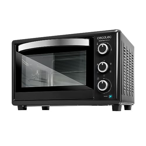 Cecotec Horno de Sobremesa Bake&Toast 3090 Black Gyro – 30 L, 1500W, 12 Funciones, Convección y Rustidor Giratorio