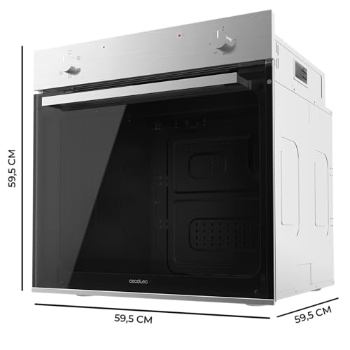 Cecotec Horno Integrable Convencional de 80L Bolero Hexa C126400 Line. 2800W, 5 Funciones, Bajo Consumo, Luz Interior, Steam Assist, Steam EasyClean, Puerta Fría con 2 Cristales