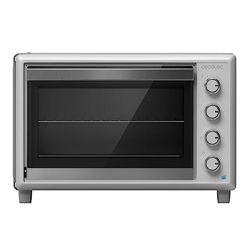 Cecotec Horno Convección de Sobremesa de 46 Litros Bake&Toast 4600 White Gyro. 2000 W, Luz Interior, 12 Funciones, Temperatura hasta 230º, Puerta de doble Cristal, Incluye Rustidor Giratorio