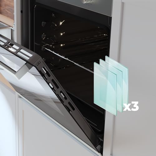 Cecotec Horno Integrable Convencional Bolero Hexa C136000 Mirror Time A. 2800W, 77L, Bajo Consumo, Temporizador, 4 Funciones, Steam Assist, Steam EasyClean, Cooling Fan, Triple Glass, Luz Interior