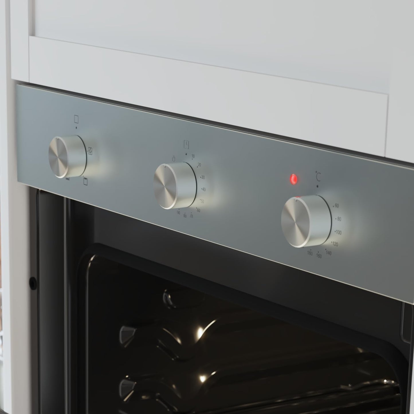 Cecotec Horno Integrable Convencional Bolero Hexa C136000 Mirror Time A. 2800W, 77L, Bajo Consumo, Temporizador, 4 Funciones, Steam Assist, Steam EasyClean, Cooling Fan, Triple Glass, Luz Interior