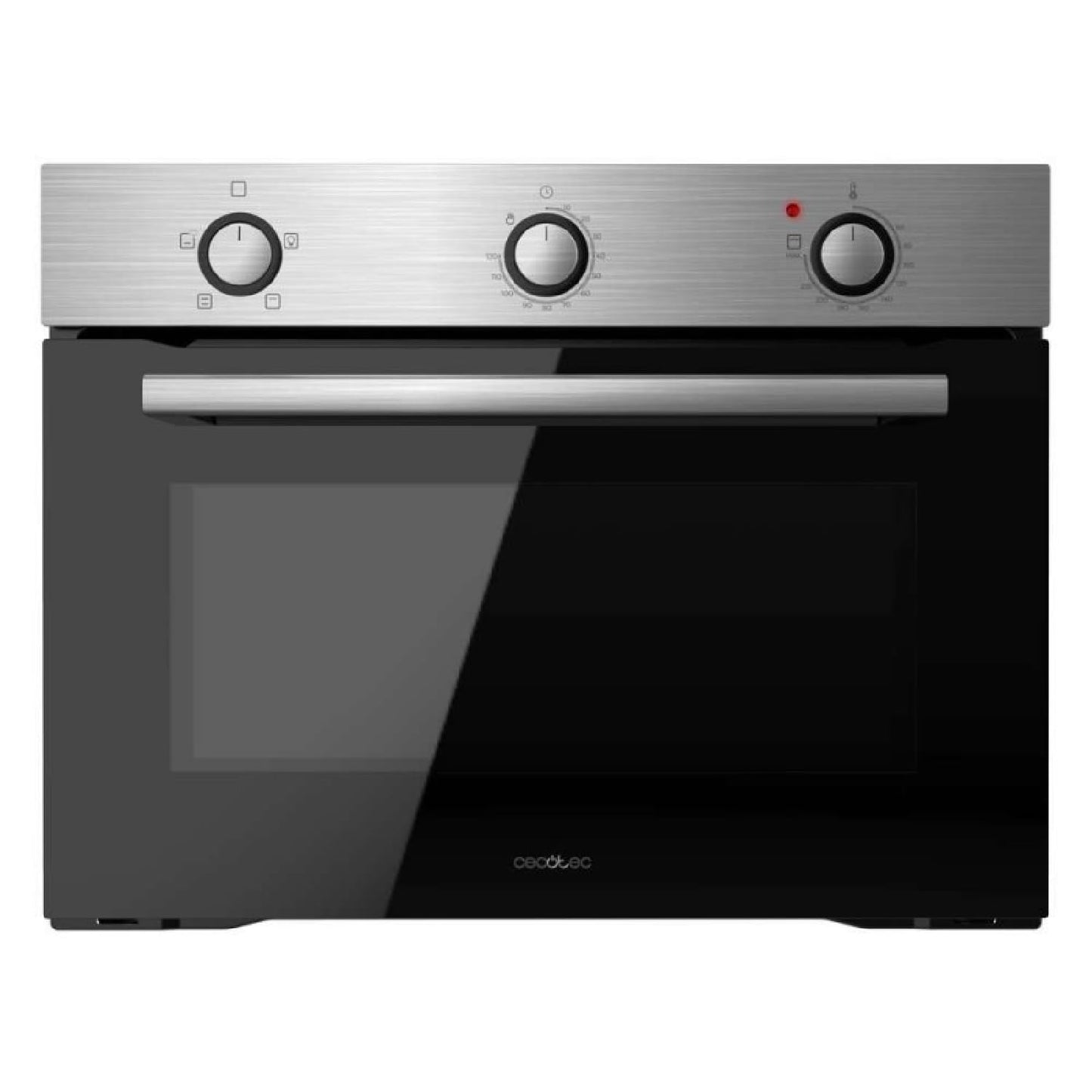 Cecotec Horno Integrable 45cm Alto Convencional Bolero Hexa C134500 Inox A. 2600W, 56L de Capacidad, Bajo Consumo, 4 Funciones, Temporizador, Limpieza de Vapor, Cocción de Vapor