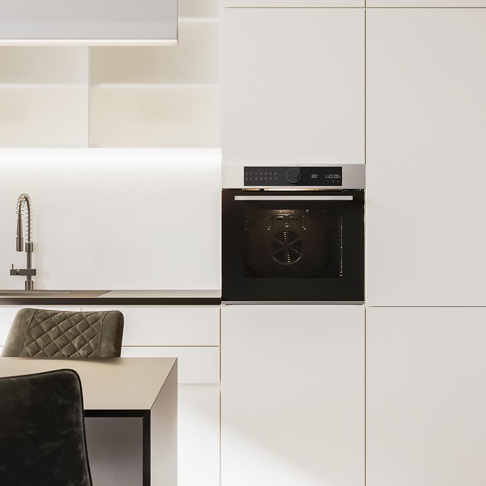 Cecotec Horno Integrable Pirolítico -73L Bolero Hexa P516000 Line. 3250W, 14 Funciones, Dual Display, Pizza y Airfryer Master, Cooling Fan, Precalentamiento Rápido, Modo Defrost, Convección, Modo Eco