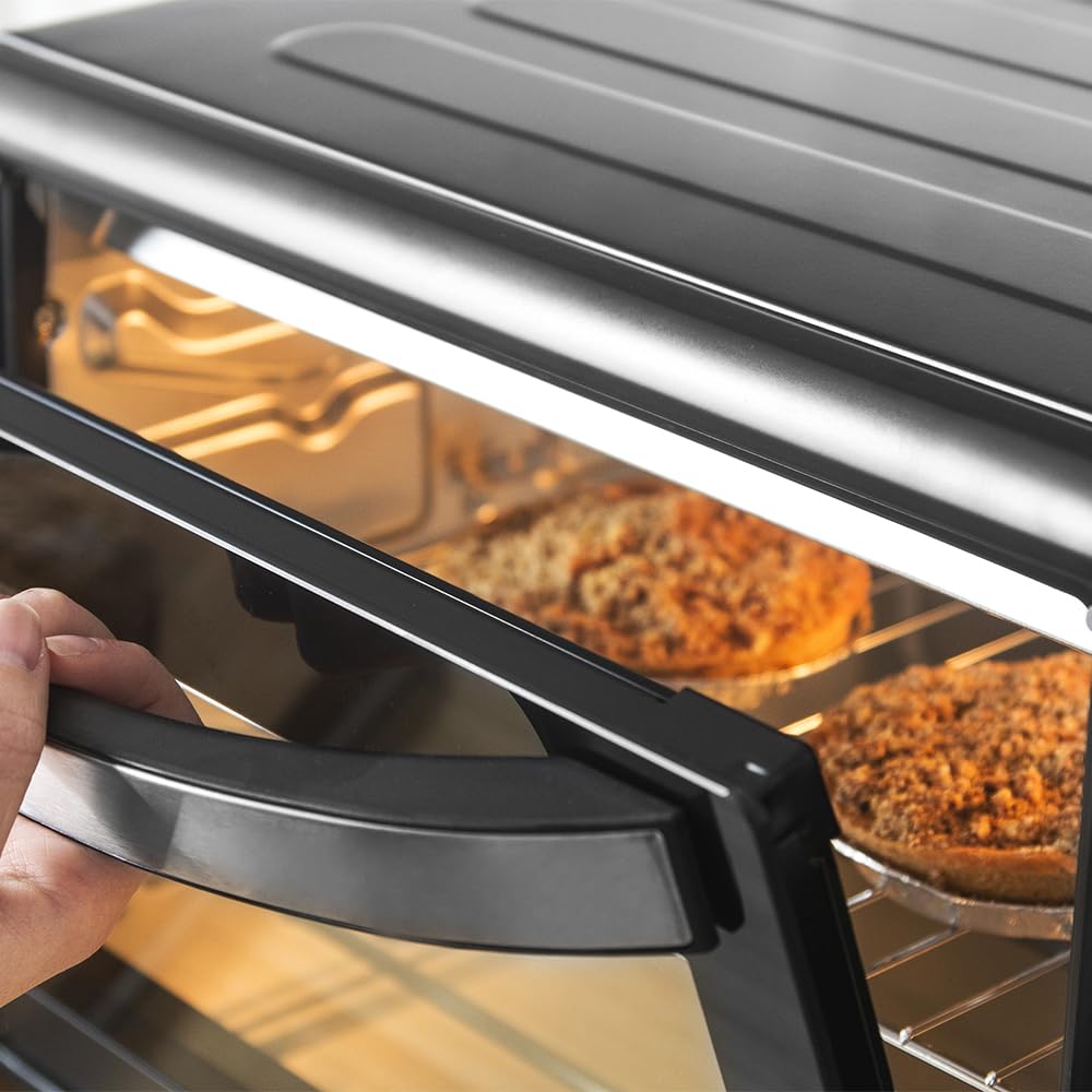 Cecotec Horno de Sobremesa Bake&Toast 3090 Black Gyro – 30 L, 1500W, 12 Funciones, Convección y Rustidor Giratorio