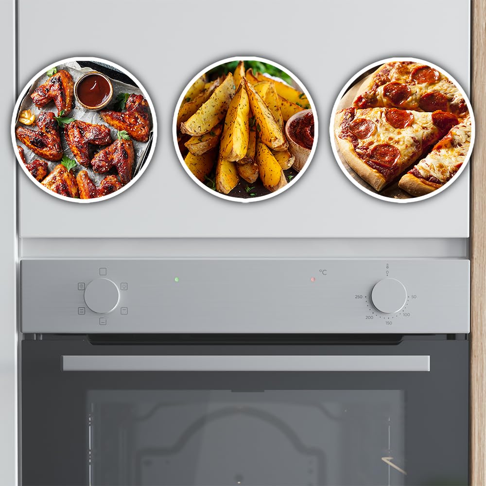 Cecotec Horno Integrable Convencional de 80L Bolero Hexa C126400 Line. 2800W, 5 Funciones, Bajo Consumo, Luz Interior, Steam Assist, Steam EasyClean, Puerta Fría con 2 Cristales