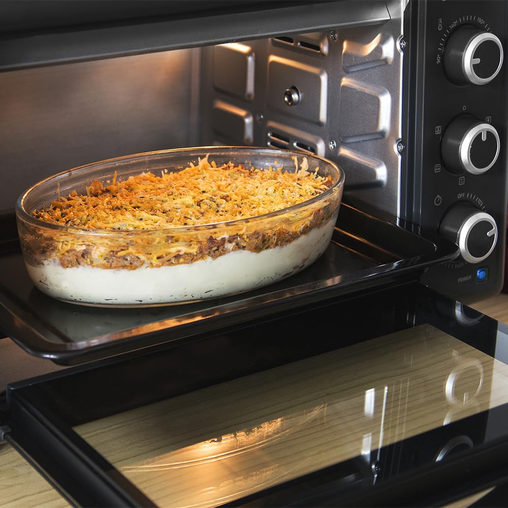 Cecotec Horno de Sobremesa Bake&Toast 3090 Black Gyro – 30 L, 1500W, 12 Funciones, Convección y Rustidor Giratorio