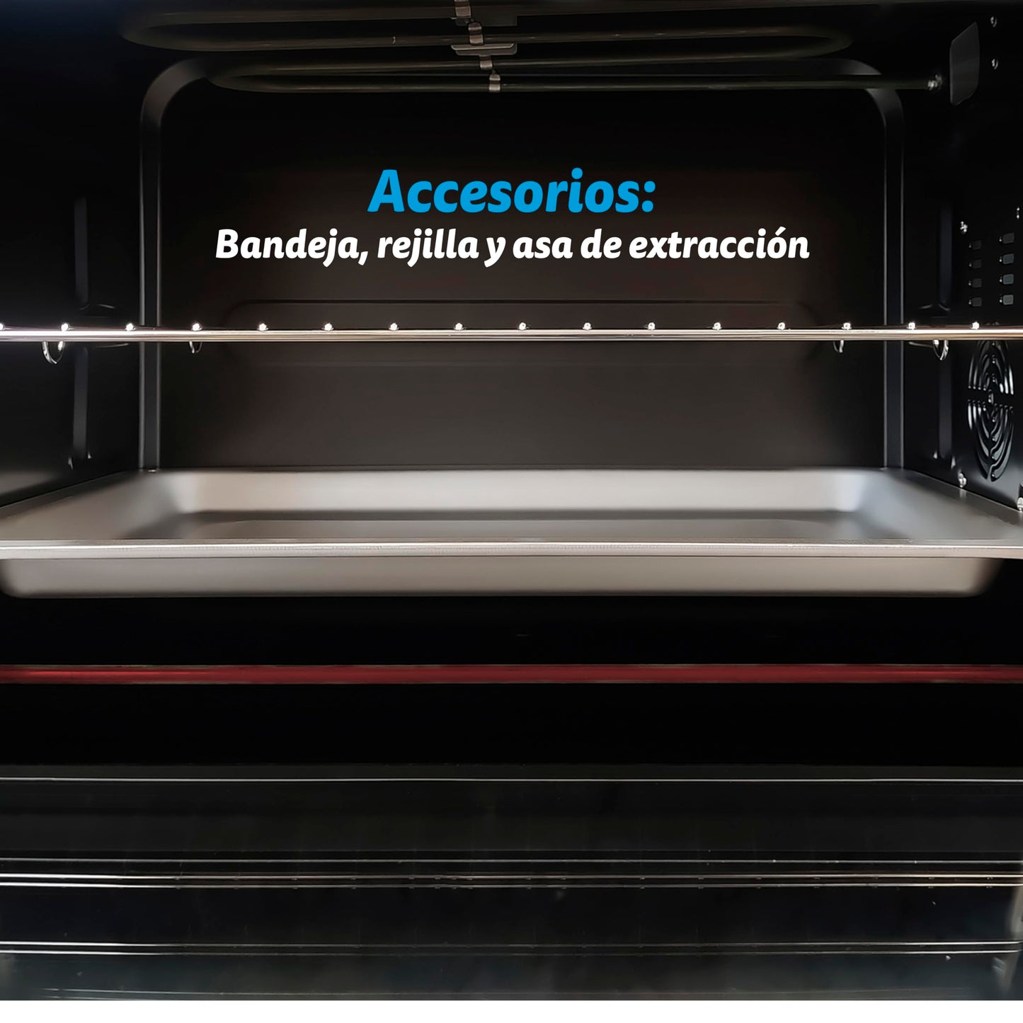 Grunkel - HR-23 - Horno eléctrico multifunción de sobremesa de 23l con 3 funciones de calor y selector de temperatura hasta 230ºC. Temporizador hasta 60 min - 1600W (Negro)