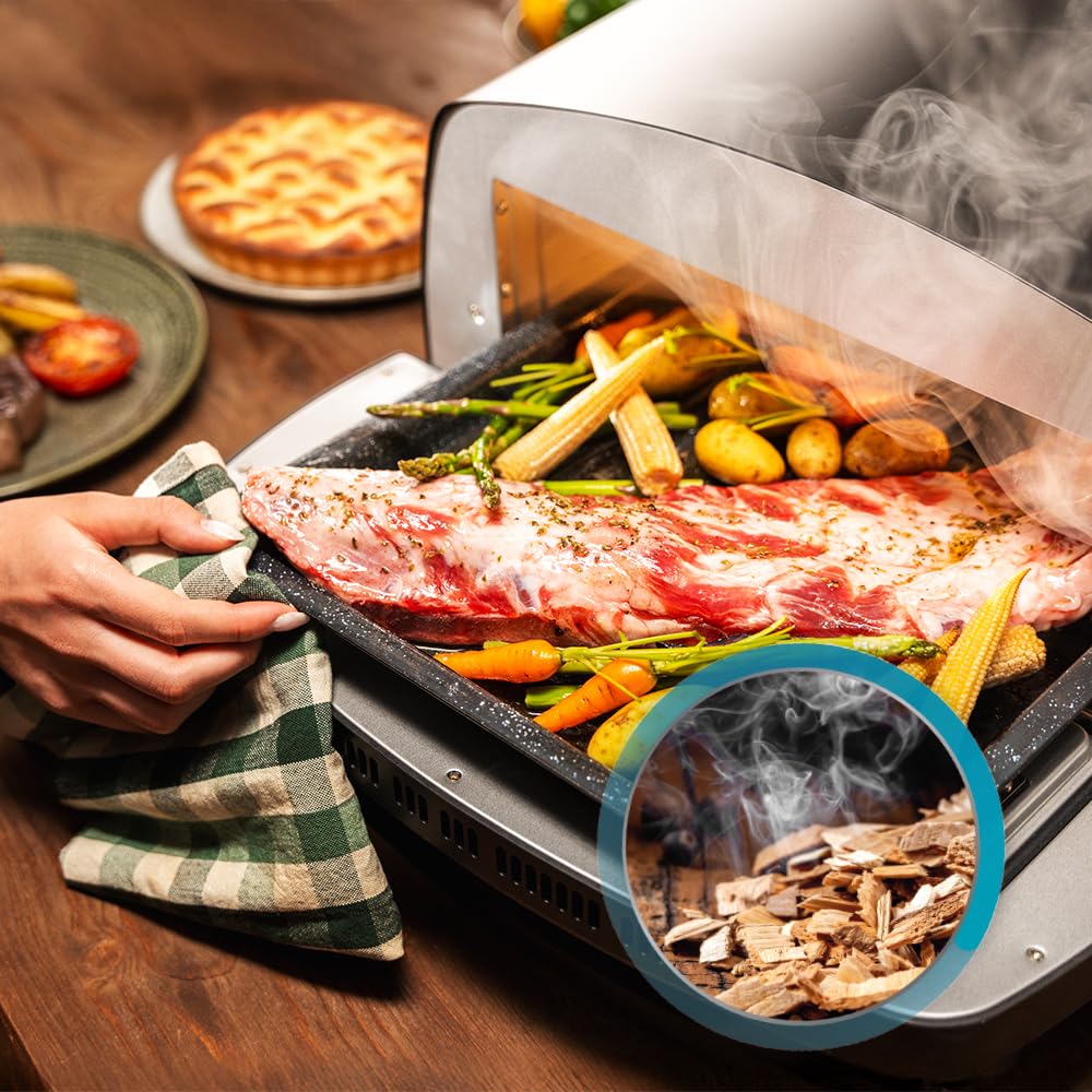Cecotec Horno para Pizza Multifuncional Pizza&Co 500 Max. 2200W, 13L, Pantalla LED, Temperatura 60º-500ºC, Funciones Especiales, Doble Resistencia, Tamaño Pizzas 13", Accesorios Incluidos