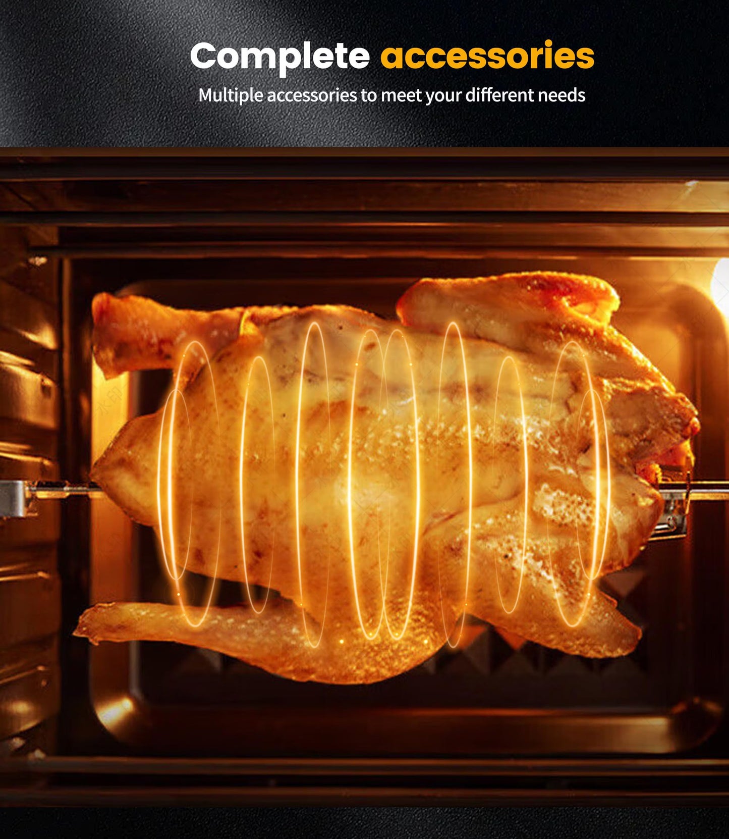 Freidora de Aire y Horno Eléctrico Emphsism XXL – 23 L, 2600W, Doble Compartimento, Pantalla LED Táctil, 15 Programas + 11 Accesorios