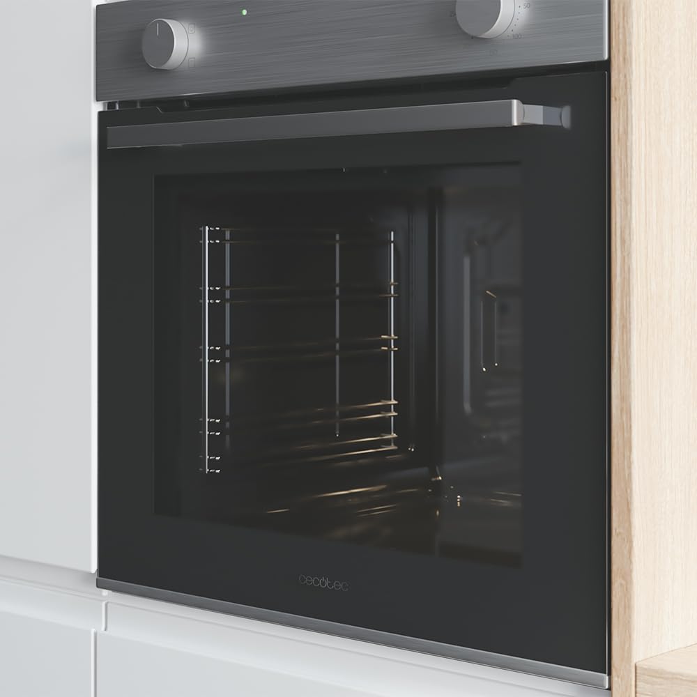 Cecotec Horno Integrable Convencional de 80L Bolero Hexa C126400 Line. 2800W, 5 Funciones, Bajo Consumo, Luz Interior, Steam Assist, Steam EasyClean, Puerta Fría con 2 Cristales