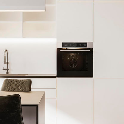 Cecotec Horno Integrable Pirolítico -73L Bolero Hexa P516000 Line. 3250W, 14 Funciones, Dual Display, Pizza y Airfryer Master, Cooling Fan, Precalentamiento Rápido, Modo Defrost, Convección, Modo Eco