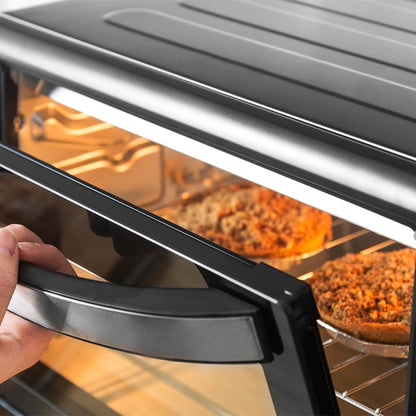 Cecotec Horno de Sobremesa Bake&Toast 3090 Black Gyro – 30 L, 1500W, 12 Funciones, Convección y Rustidor Giratorio