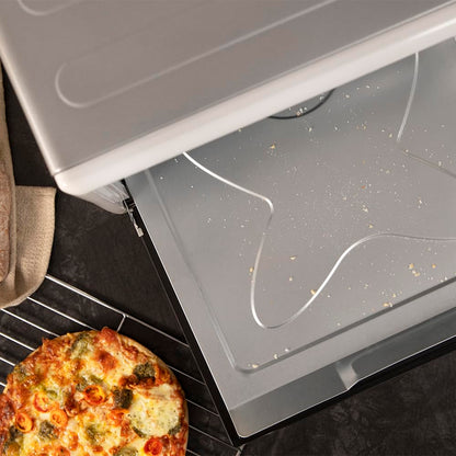 Cecotec Horno Convección de Sobremesa de 60 Litros Bake&Toast 6090 White Gyro. 2200 W, Luz Interior, 12 Funciones, Temperatura hasta 230º, Puerta de doble Cristal, Incluye Rustidor Giratorio