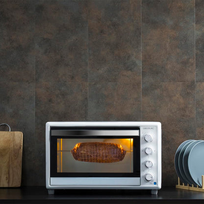 Cecotec Horno Convección de Sobremesa de 46 Litros Bake&Toast 4600 White Gyro. 2000 W, Luz Interior, 12 Funciones, Temperatura hasta 230º, Puerta de doble Cristal, Incluye Rustidor Giratorio