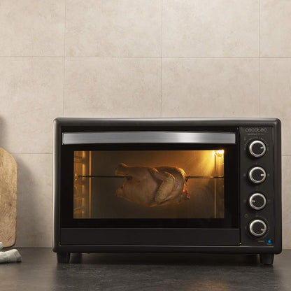 Cecotec Horno de sobremesa Bake&Toast 850 Gyro. 2200 W, Capacidad 60 litros, Cocina por convección, 12 Funciones, Incluye Rustidor Giratorio, Luz Interior, Puerta de Doble Cristal