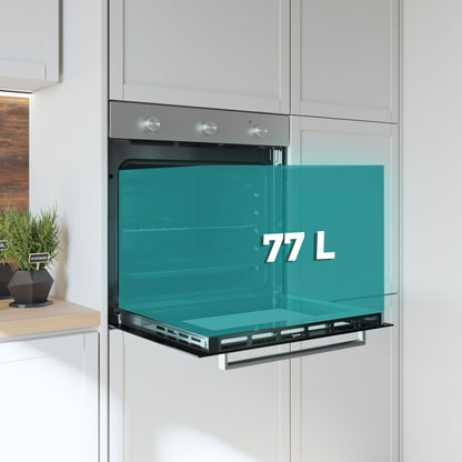 Cecotec Horno Integrable Convencional Bolero Hexa C136000 Mirror Time A. 2800W, 77L, Bajo Consumo, Temporizador, 4 Funciones, Steam Assist, Steam EasyClean, Cooling Fan, Triple Glass, Luz Interior
