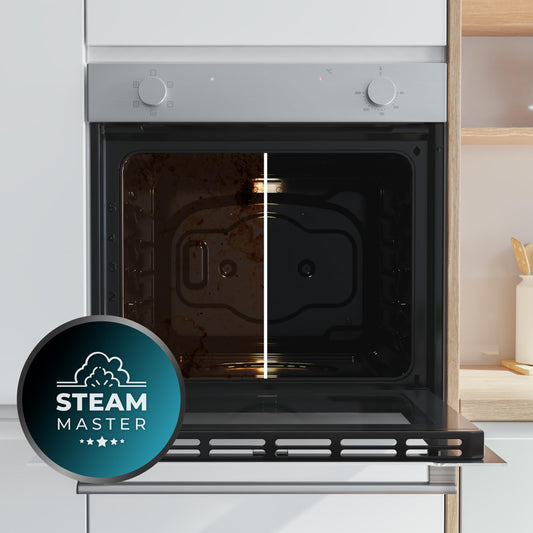 Cecotec Horno Integrable Convencional de 77L Bolero Hexa C126001 Line A. 2800W, 5 Funciones, Bajo Consumo, Luz Interior, Steam Assist, Steam EasyClean, Puerta Fría con 2 Cristales