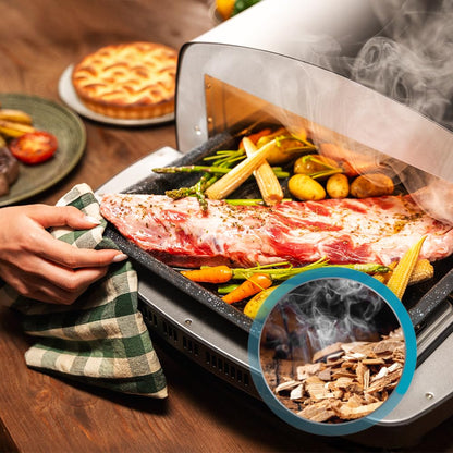 Cecotec Horno para Pizza Multifuncional Pizza&Co 500 Max. 2200W, 13L, Pantalla LED, Temperatura 60º-500ºC, Funciones Especiales, Doble Resistencia, Tamaño Pizzas 13", Accesorios Incluidos