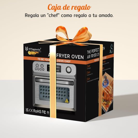 HYSapientia® Horno Freidora de Aire 24L, Horno de aire, 1800W Freidora sin Aceite con 10 Programas, Air Fryer con 8 Accesorios Gratis, airfryer xxl, Fácil de limpiar,Menos aceite…