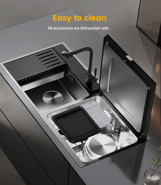 Freidora de Aire y Horno Eléctrico Emphsism XXL – 23 L, 2600W, Doble Compartimento, Pantalla LED Táctil, 15 Programas + 11 Accesorios